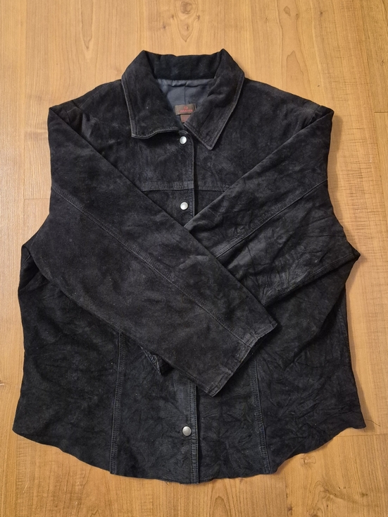 Danier Jackets & Blazers - Black Button-Front Suede Jacket